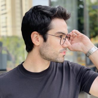 safine com br oculos de grau masculino aviador preto andre 2