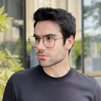 safine com br oculos de grau masculino aviador preto andre 3