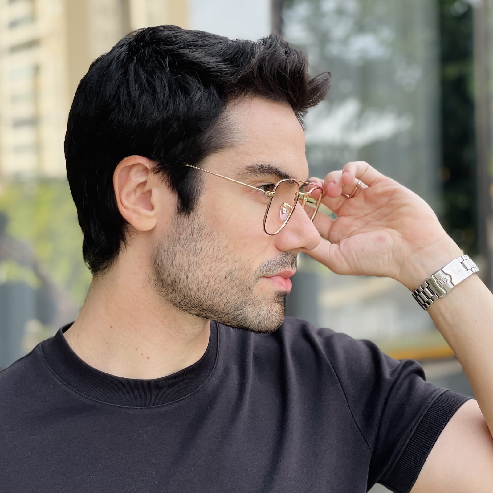 safine com br oculos de grau masculino aviador preto e dourado andre 2 safine com br oculos de grau masculino aviador preto e dourado andre 2