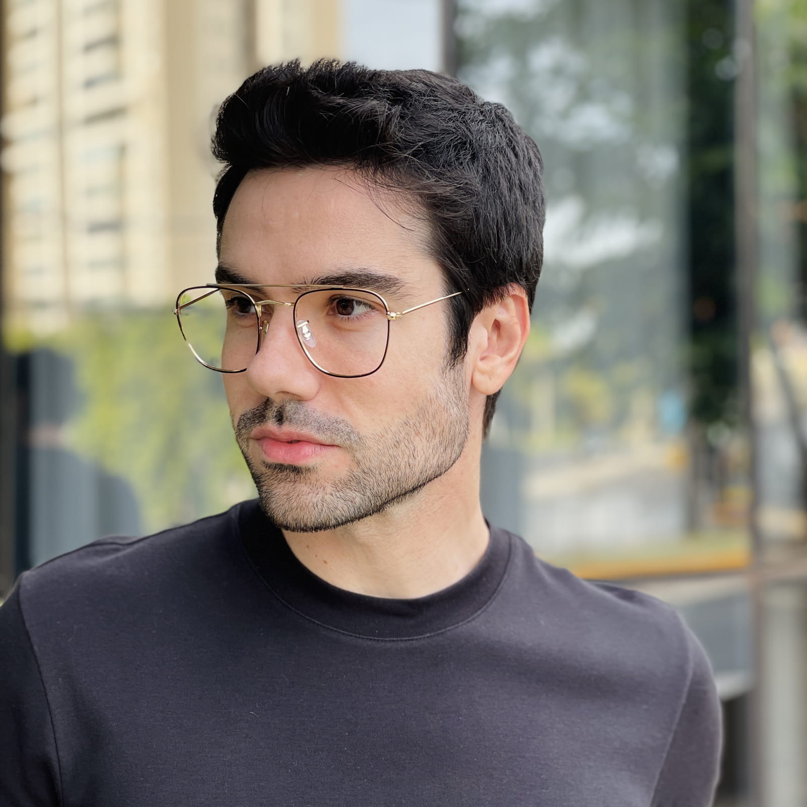 safine com br oculos de grau masculino aviador preto e dourado andre 3 safine com br oculos de grau masculino aviador preto e dourado andre 3