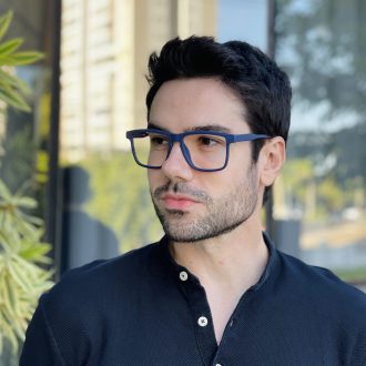 safine com br oculos de grau masculino quadrado azul xavier 2 0 3