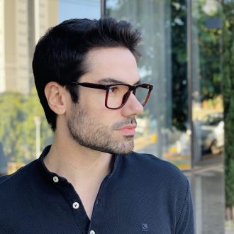 safine com br oculos de grau masculino quadrado marrom xavier 2 0 2