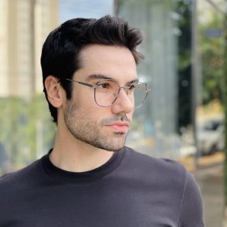 safine com br oculos de grau masculino redondo cinza luigi 1