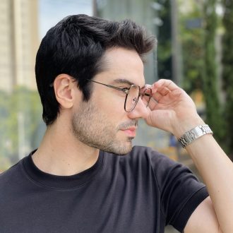 safine com br oculos de grau masculino redondo marrom luigi 2