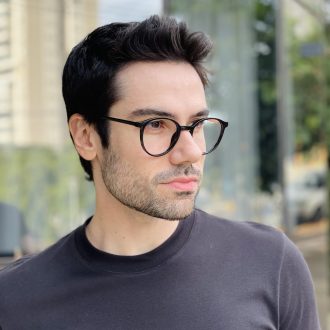 safine com br oculos de grau masculino redondo preto anthony 1