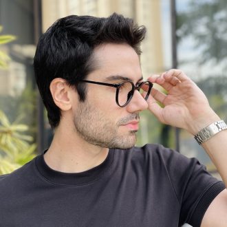 safine com br oculos de grau masculino redondo preto anthony 2