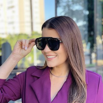 safine com br oculos de sol feminino aviador preto karoline