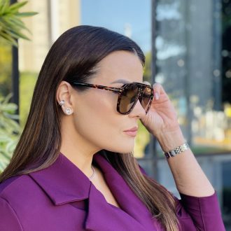 safine com br oculos de sol feminino aviador tartaruga e marrom karoline 2