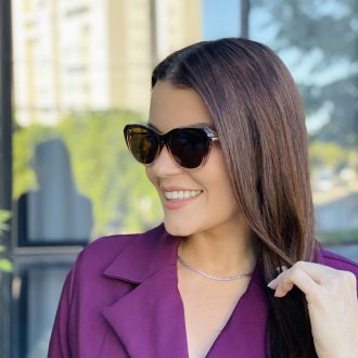 safine com br oculos feminino 2 em 1 clip on gatinho marrom degrade tammy