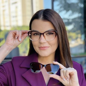 safine com br oculos feminino 2 em 1 clip on gatinho marrom degrade tammy 5
