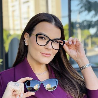 safine com br oculos feminino 2 em 1 clip on gatinho preto tammy 7