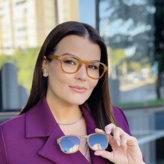 safine com br oculos feminino 2 em 1 clip on quadrado caramelo bruna 7