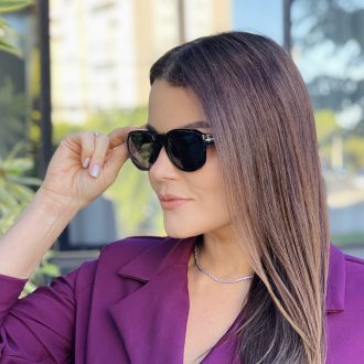 safine com br oculos feminino 2 em 1 clip on quadrado cinza bruna