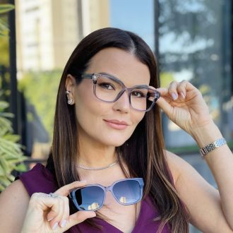 safine com br oculos feminino 2 em 1 clip on quadrado cinza gabriely 7