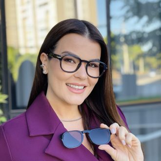 safine com br oculos feminino 2 em 1 clip on quadrado marrom bruna 7