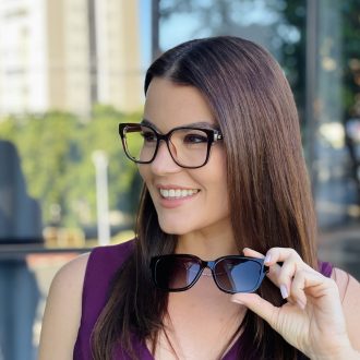 safine com br oculos feminino 2 em 1 clip on quadrado marrom gabriely 4