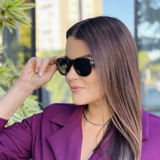 safine com br oculos feminino 2 em 1 clip on quadrado preto fosco bruna