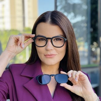 safine com br oculos feminino 2 em 1 clip on quadrado preto fosco bruna 5