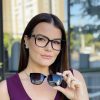safine com br oculos feminino 2 em 1 clip on quadrado preto gabriely 7