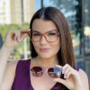 safine com br oculos feminino 2 em 1 clip on quadrado rose gabriely 5