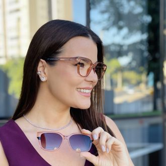 safine com br oculos feminino 2 em 1 clip on quadrado rose gabriely 6