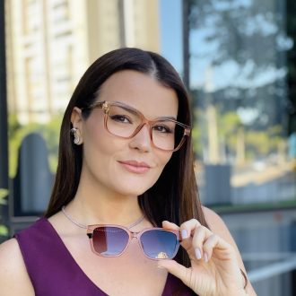 safine com br oculos feminino 2 em 1 clip on quadrado rose gabriely 7