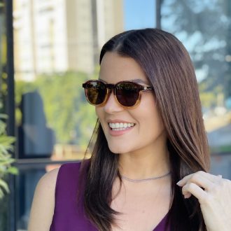 safine com br oculos feminino 2 em 1 clip on redondo marrom degrade natalia
