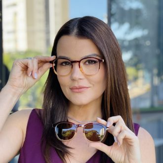 safine com br oculos feminino 2 em 1 clip on redondo marrom degrade natalia 5