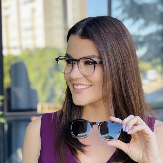 safine com br oculos feminino 2 em 1 clip on redondo preto transparente natalia 4