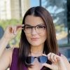 safine com br oculos feminino 2 em 1 clip on redondo preto transparente natalia 5
