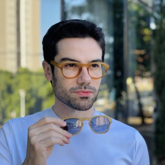 safine com br oculos 2 em 1 clip on masculino quadrado caramelo fosco alisson 5