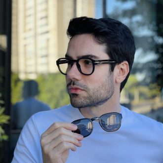 safine com br oculos 2 em 1 clip on masculino quadrado cinza alisson 7