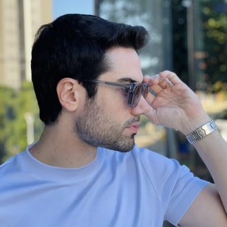 safine com br oculos 2 em 1 clip on masculino quadrado cinza danilo 2