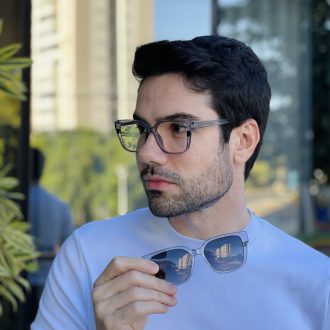 safine com br oculos 2 em 1 clip on masculino quadrado cinza danilo 7