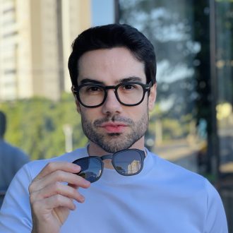 safine com br oculos 2 em 1 clip on masculino quadrado preto fosco alisson 4