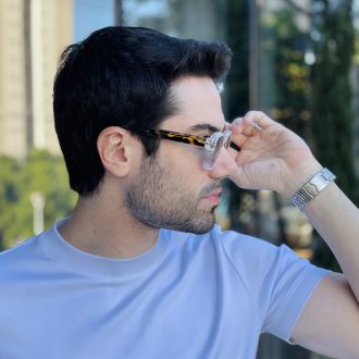 safine com br oculos 2 em 1 clip on masculino quadrado transparente alisson 2
