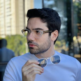 safine com br oculos 2 em 1 clip on masculino quadrado transparente alisson 7