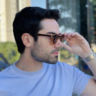 safine com br oculos 2 em 1 clip on masculino redondo marrom degrade alex 2