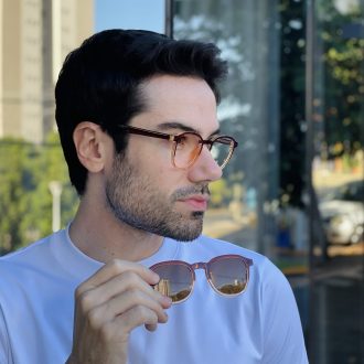 safine com br oculos 2 em 1 clip on masculino redondo marrom degrade alex 6