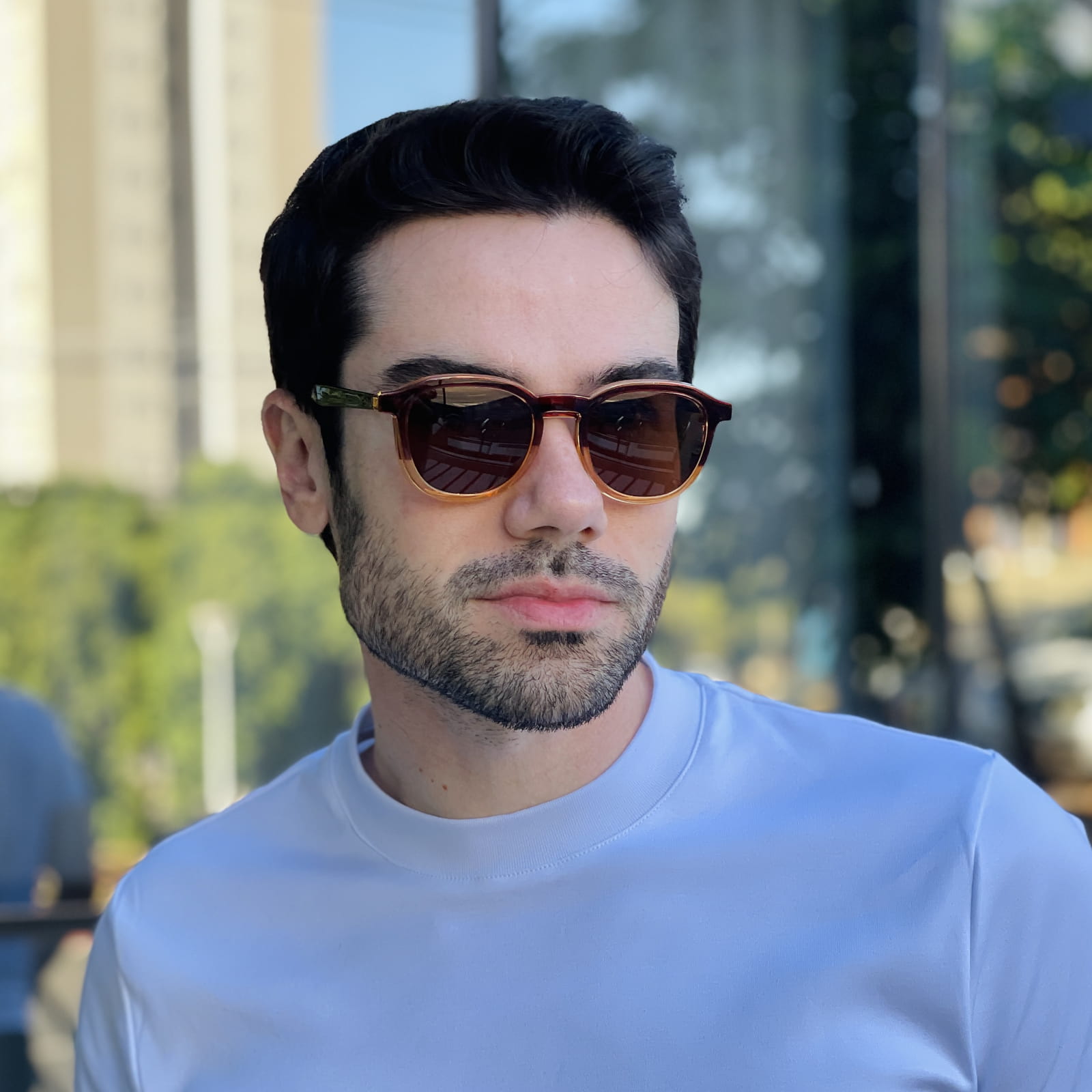 safine com br oculos 2 em 1 clip on masculino redondo marrom degrade alex safine com br oculos 2 em 1 clip on masculino redondo marrom degrade alex