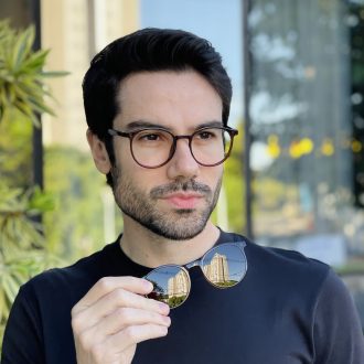 safine com br oculos 2 em 1 clip on masculino redondo marrom joao 5
