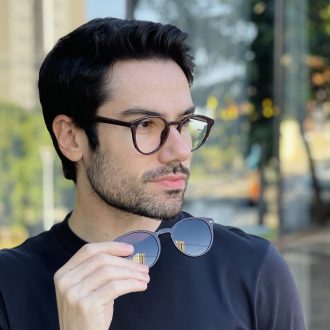 safine com br oculos 2 em 1 clip on masculino redondo marrom paulo 2 0 6