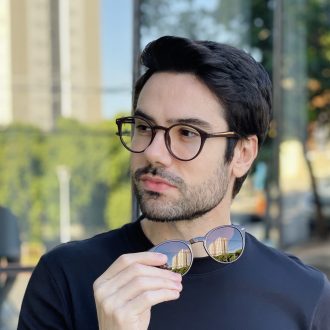 safine com br oculos 2 em 1 clip on masculino redondo marrom paulo 2 0 7