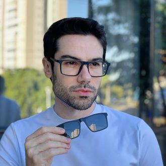 safine com br oculos 2 em 1 clip on masculino retangular azul leo 5