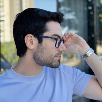 safine com br oculos 2 em 1 clip on masculino retangular azul vini 10