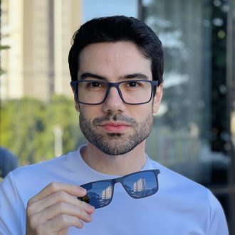 safine com br oculos 2 em 1 clip on masculino retangular azul vini 4