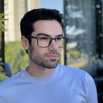 safine com br oculos 2 em 1 clip on masculino retangular azul vini 9