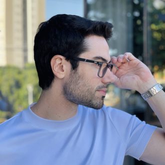 safine com br oculos 2 em 1 clip on masculino retangular cinza vini 10