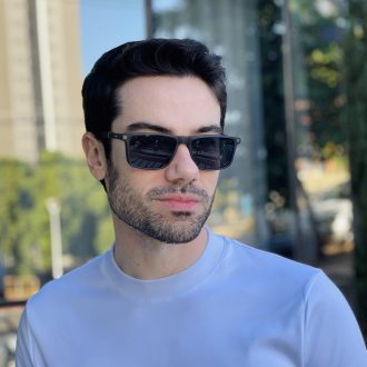 safine com br oculos 2 em 1 clip on masculino retangular cinza vini