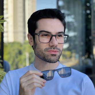 safine com br oculos 2 em 1 clip on masculino retangular cinza vini 5